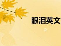 眼淚英文復(fù)數(shù)(眼淚英文) 眼淚英文復(fù)數(shù)(眼淚英文)