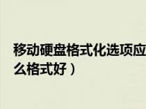 移動硬盤格式化選項(xiàng)應(yīng)選擇哪項(xiàng)更好(移動硬盤格式化成什么格式好) 移動硬盤格式化選項(xiàng)應(yīng)選擇哪項(xiàng)更好(移動硬盤格式化成什么格式好)