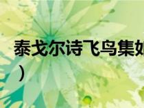 泰戈?duì)栐?shī)飛鳥(niǎo)集如何解讀(泰戈?duì)柕脑?shī)飛鳥(niǎo)集) 泰戈?duì)栐?shī)飛鳥(niǎo)集如何解讀(泰戈?duì)柕脑?shī)飛鳥(niǎo)集)