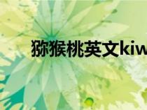 獼猴桃英文kiwi怎么讀（獼猴桃英文）