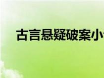 古言懸疑破案小說推薦（破案小說推薦）