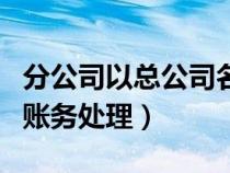 分公司以總公司名義開(kāi)票（總公司開(kāi)分公司的賬務(wù)處理）