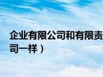 企業(yè)有限公司和有限責(zé)任公司區(qū)別（有限公司和有限責(zé)任公司一樣）