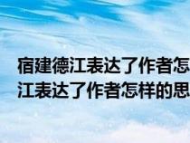 宿建德江表達了作者怎樣的思想感情對什么的感慨(宿建德江表達了作者怎樣的思想感情) 宿建德江表達了作者怎樣的思想感情對什么的感慨(宿建德江表達了作者怎樣的思想感情)