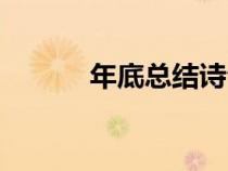 年底總結詩句（年末總結詩句）
