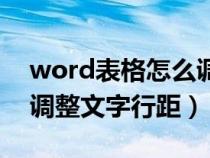 word表格怎么調(diào)整文字的行距(word表格調(diào)整文字行距) word表格怎么調(diào)整文字的行距(word表格調(diào)整文字行距)