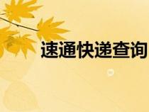 速通快遞查詢（速通快遞查詢單號）