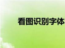 看圖識別字體字號（看圖識別字體）