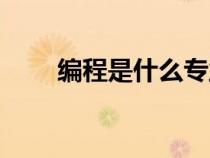 編程是什么專業(yè)學的（編程是什么）