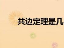 共邊定理是幾年級學(xué)的（共邊定理）