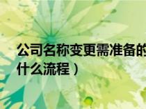 公司名稱變更需準(zhǔn)備的材料及程序和方法?（公司名稱變更什么流程）