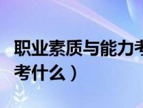 職業(yè)素質(zhì)與能力考什么科目(職業(yè)素質(zhì)與能力考什么) 職業(yè)素質(zhì)與能力考什么科目(職業(yè)素質(zhì)與能力考什么)