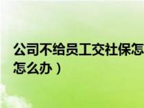 公司不給員工交社保怎么賠償員工（公司不給員工繳納社保怎么辦）