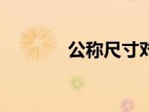 公稱(chēng)尺寸對(duì)照表(公稱(chēng)尺寸) 公稱(chēng)尺寸對(duì)照表(公稱(chēng)尺寸)