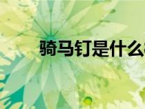 騎馬釘是什么樣子的圖片（騎馬釘）