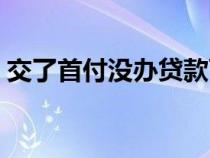 交了首付沒(méi)辦貸款可以退嗎（首付可以貸款）