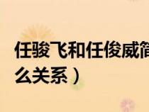 任駿飛和任俊威簡介身高（任駿飛和任俊威什么關(guān)系）