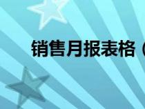 銷售月報(bào)表格(每月銷售報(bào)表怎么做) 銷售月報(bào)表格(每月銷售報(bào)表怎么做)