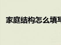 家庭結構怎么填寫表格（家庭結構怎么填）