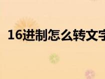 16進(jìn)制怎么轉(zhuǎn)文字(16進(jìn)制文字轉(zhuǎn)換工具) 16進(jìn)制怎么轉(zhuǎn)文字(16進(jìn)制文字轉(zhuǎn)換工具)