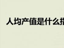 人均產(chǎn)值是什么指標(biāo)（人均產(chǎn)值計算公式）