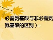必需氨基酸與非必需氨基酸的區(qū)別是（必需氨基酸和非必須氨基酸的區(qū)別）