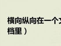 橫向縱向在一個(gè)文檔（word縱向橫向一個(gè)文檔里）