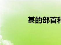 甚的部首和組詞（甚的部首）