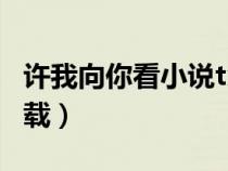 許我向你看小說txt百度云（許我向你看txt下載）