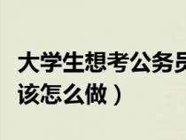 大學生想考公務員應該怎么做（想考公務員應該怎么做）