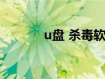 u盤 殺毒軟件（u盤殺毒工具）