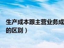 生產(chǎn)成本跟主營業(yè)務(wù)成本的區(qū)別(生產(chǎn)成本和主營業(yè)務(wù)成本的區(qū)別) 生產(chǎn)成本跟主營業(yè)務(wù)成本的區(qū)別(生產(chǎn)成本和主營業(yè)務(wù)成本的區(qū)別)