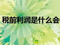 稅前利潤是什么會計科目（稅前利潤是什么）