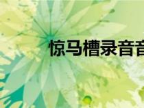 驚馬槽錄音音頻在線聽（驚馬槽）