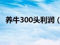養(yǎng)牛300頭利潤(養(yǎng)牛30頭的利潤與成本) 養(yǎng)牛300頭利潤(養(yǎng)牛30頭的利潤與成本)
