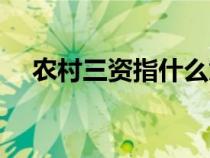 農(nóng)村三資指什么意思（農(nóng)村三資是什么）
