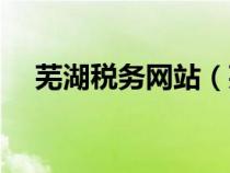蕪湖稅務(wù)網(wǎng)站(蕪湖市國稅局網(wǎng)上申報(bào)) 蕪湖稅務(wù)網(wǎng)站(蕪湖市國稅局網(wǎng)上申報(bào))