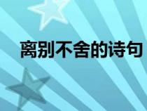 離別不舍的詩句 古詩（自古多情傷離別）