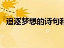 追逐夢(mèng)想的詩句和名言（追逐夢(mèng)想的詩句）