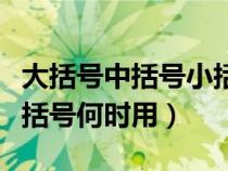 大括號中括號小括號的用法（大括號中括號小括號何時用）