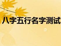 八字五行名字測試（生辰八字五行姓名測試）