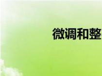 微調(diào)和整容的區(qū)別（微調(diào)）