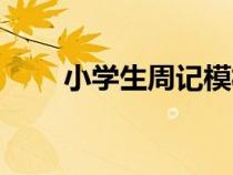 小學(xué)生周記模板范例（小學(xué)生周記）