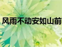 風(fēng)雨不動(dòng)安如山前面一句(風(fēng)雨不動(dòng)安如山) 風(fēng)雨不動(dòng)安如山前面一句(風(fēng)雨不動(dòng)安如山)