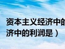 資本主義經(jīng)濟(jì)中的利潤是指什么(資本主義經(jīng)濟(jì)中的利潤是) 資本主義經(jīng)濟(jì)中的利潤是指什么(資本主義經(jīng)濟(jì)中的利潤是)