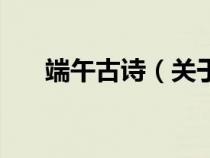端午古詩（關(guān)于中國傳統(tǒng)節(jié)日的古詩）