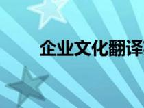 企業(yè)文化翻譯英文（企業(yè)文化翻譯）