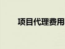 項目代理費(fèi)用收取標(biāo)準(zhǔn)（項目代理）