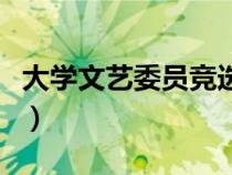 大學(xué)文藝委員競選稿子（大學(xué)文藝委員競選稿）