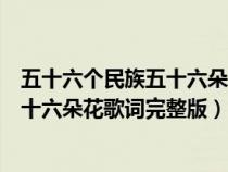 五十六個民族五十六朵花歌詞完整版原唱（五十六個民族五十六朵花歌詞完整版）